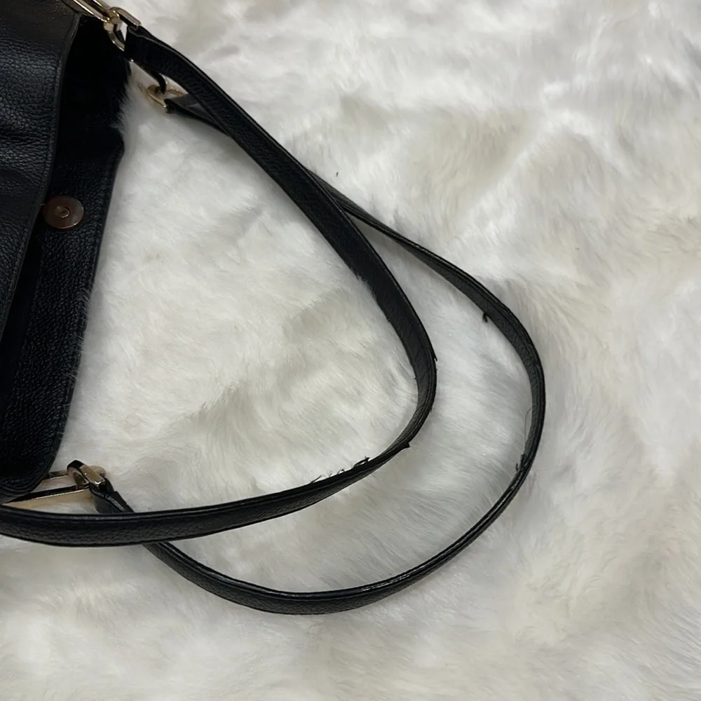 Michael Kors shoulder bag, black, three large compartments, three small